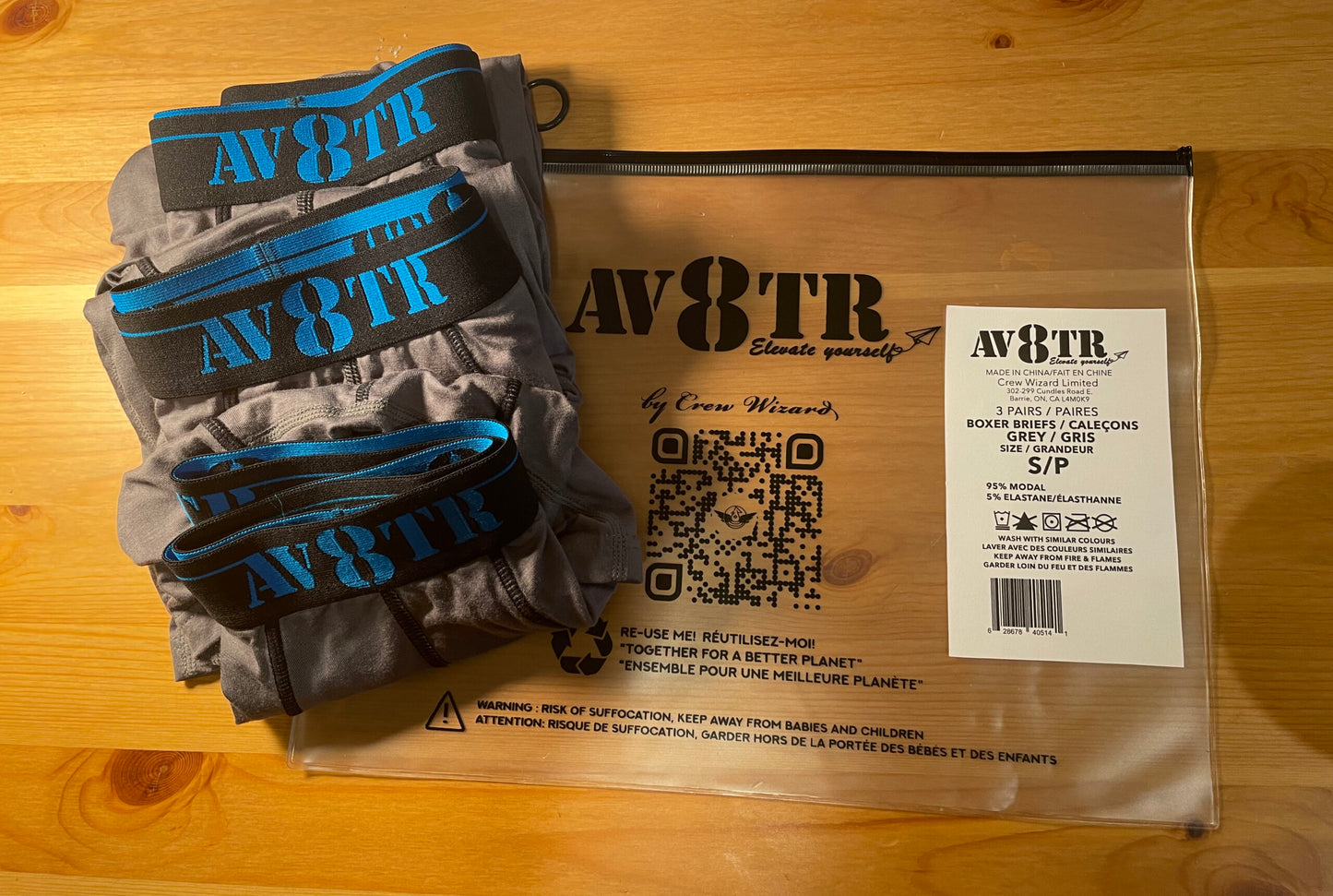 AV8TR MODAL men’s boxer briefs - BLUE LINE