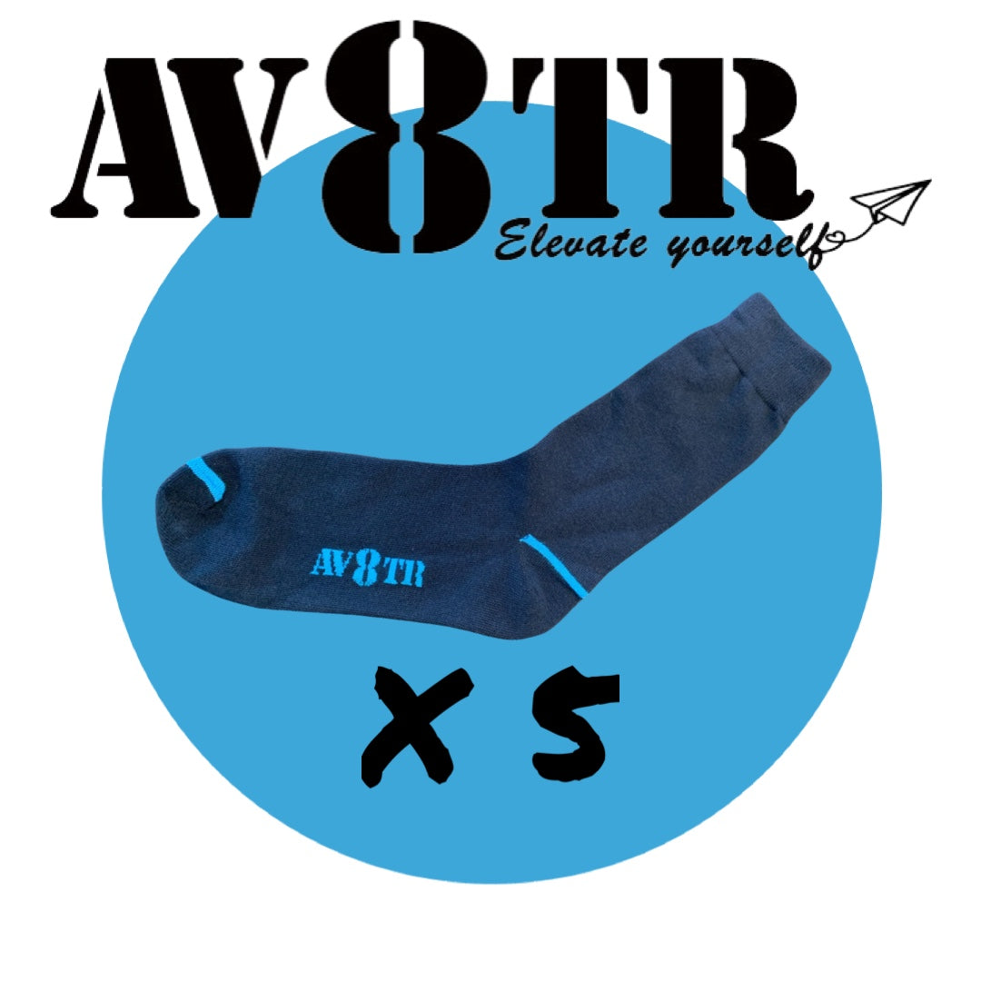 AV8TR Cotton Dress Socks, SIZE 7-11 - BLUE LINE