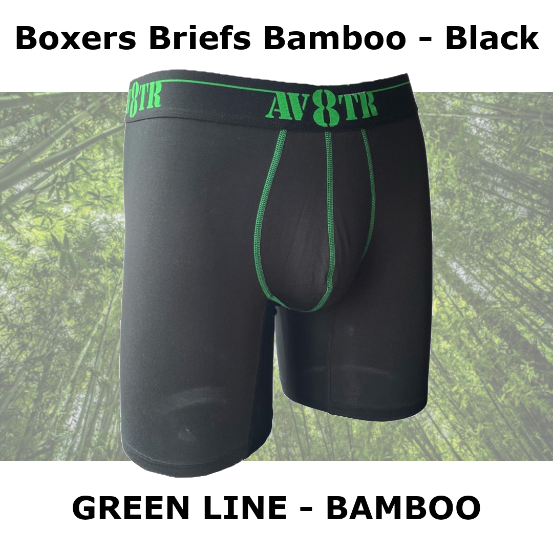 AV8TR Bamboo men’s boxer briefs - GREEN LINE