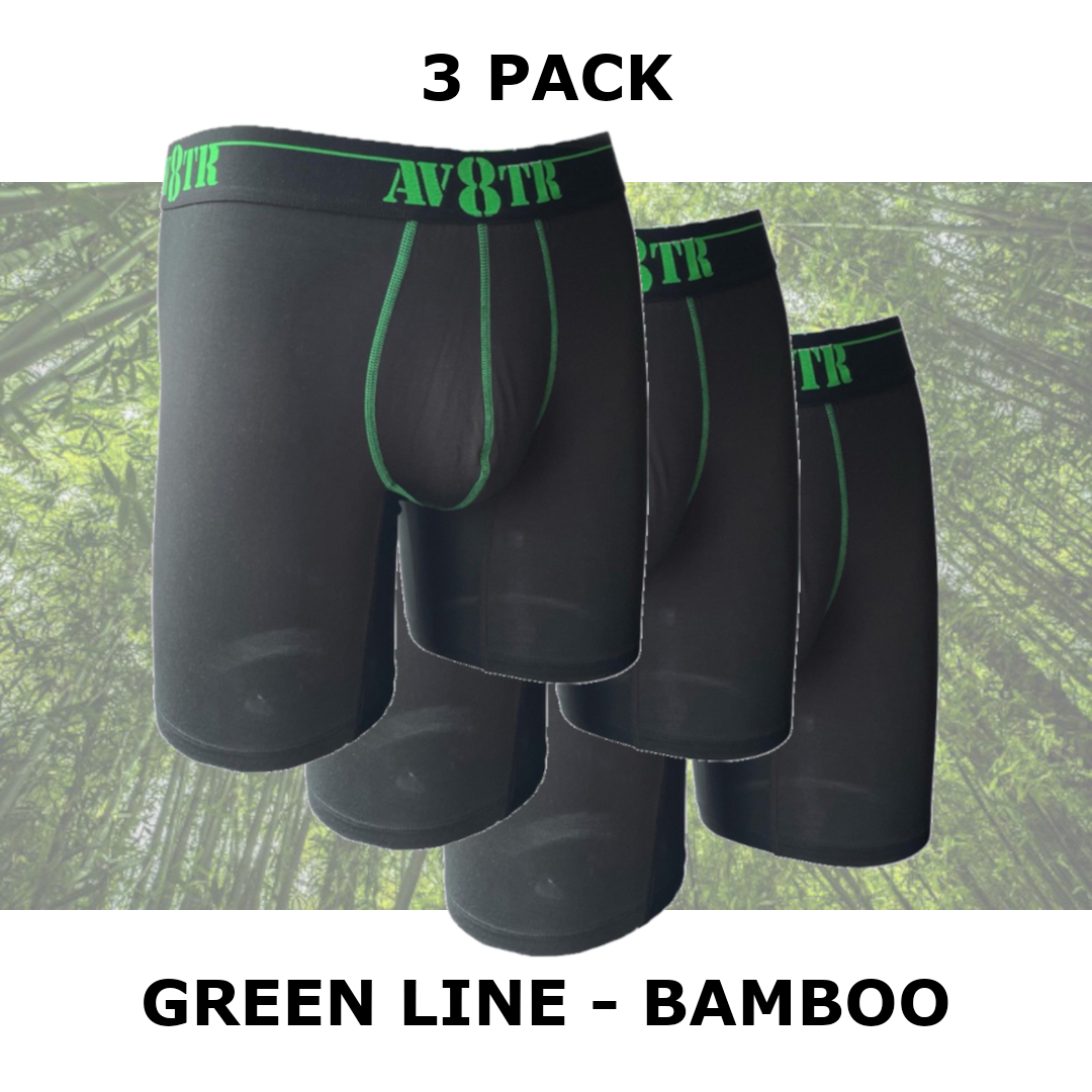 AV8TR Bamboo men’s boxer briefs - GREEN LINE