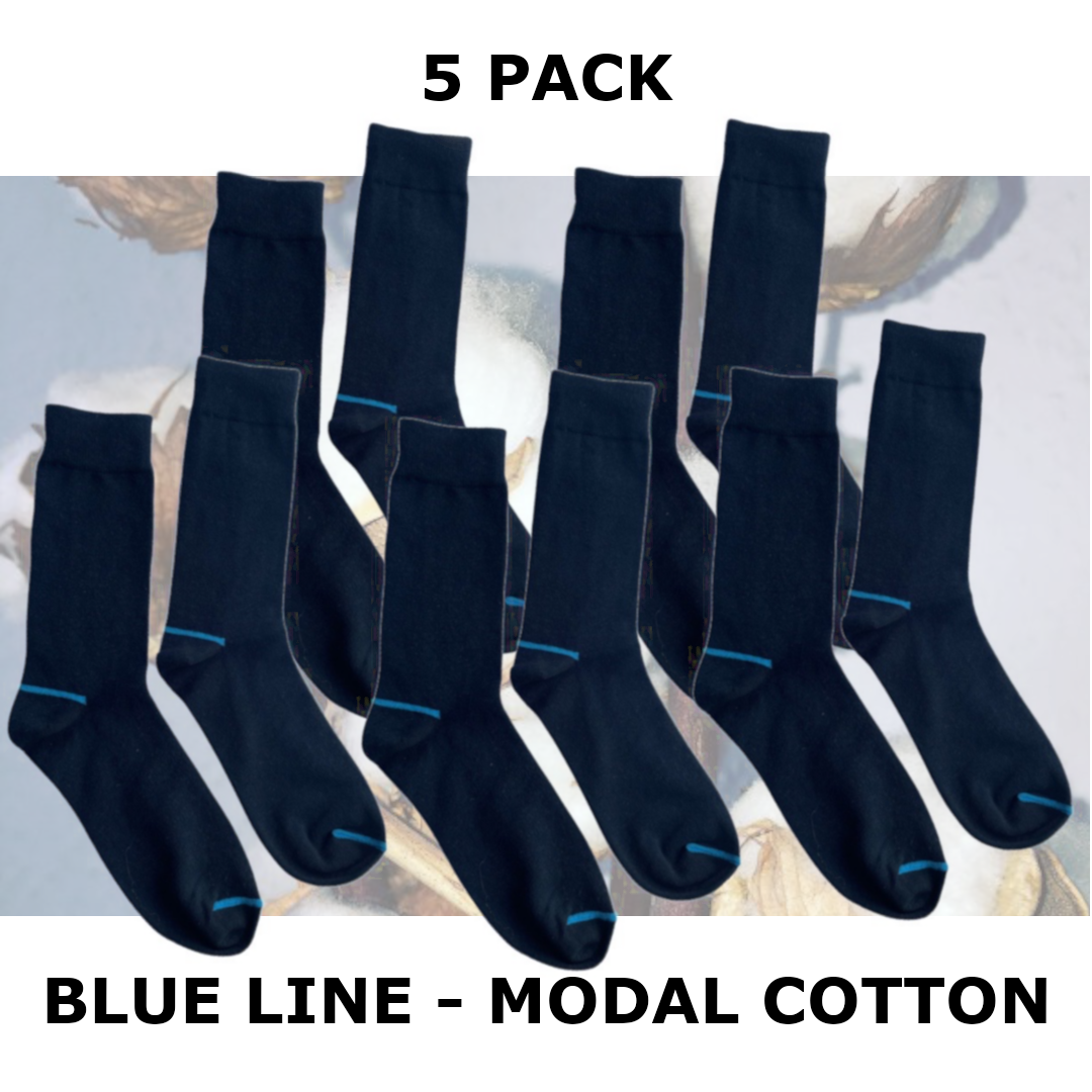 AV8TR Cotton Dress Socks, SIZE 7-11 - BLUE LINE
