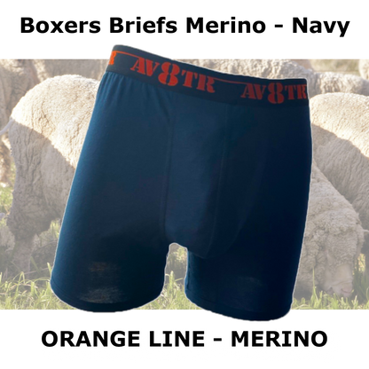 AV8TR MODAL/MERINO men’s boxer briefs - ORANGE LINE